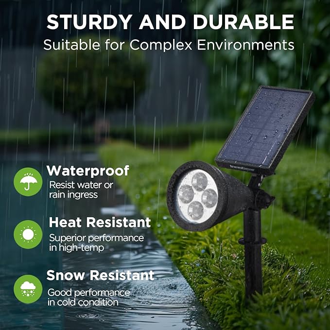 InnoGear Solar Lights Outdoor Waterproof Christmas Halloween Solar Garden Light for Outside Yard Landscape Lighting Pathway Spot Lights Spotlight Wall Light Auto On/Off 2 Pack (Red and Green Light)