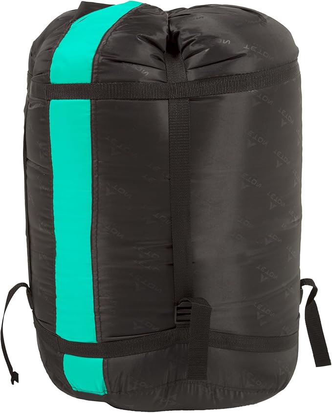 Teton Mammoth Queen Size Double Sleeping Bag- A Warm Bag The Whole Family can Enjoy – Great for Camping Hunting and Base Camp. Compression Sack Included