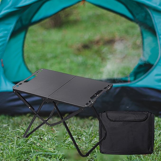 Folding Camping Table Foldable Table Multipurpose Portable Folding Table Outdoor Table for Camping Patio Barbecue Outdoor Black