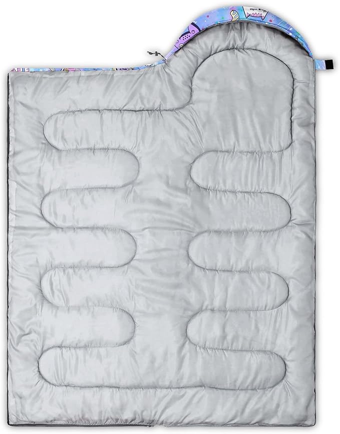 Kids Sleeping Bag for Boys GirlsWestern Cowboy Print-Lightweight Warm Portable Outdoor Indoor-Waterproof Cold Weather Resistant Sleeping Bag for Camping Hiking