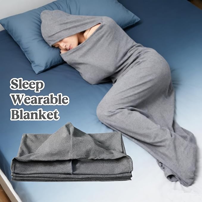 Wearable Sleep Pod Hug Blanket for Adults Perfect for Stress Relief and Better Sleep Breathable Portable Sleeping Bag Ideal Travel Companion Enhance Relaxation with Sleep Pod Adult