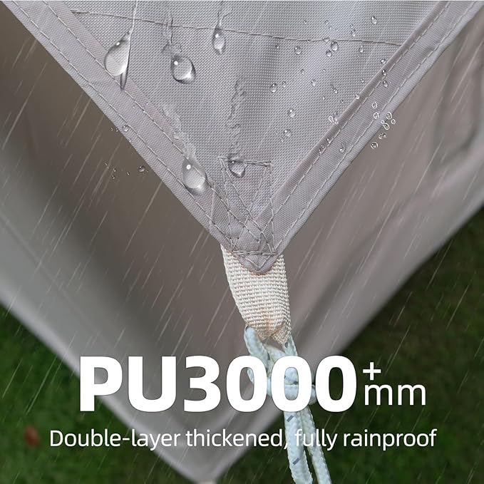Inflatable Camping Tent with Canopy 4-6 Person 4 Season Air Tent 5 Min Quick Setup Waterproof Windproof with 420D Oxford 2 Mesh Doors &amp 4 Windows Clear Skylight for Family Camping