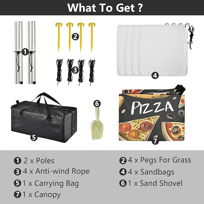 Beach Tent Sun Shelter Grilled Pizza Tomato Lightweight &amp Easy Setup Beach Shade Canopy for Camping Fishing