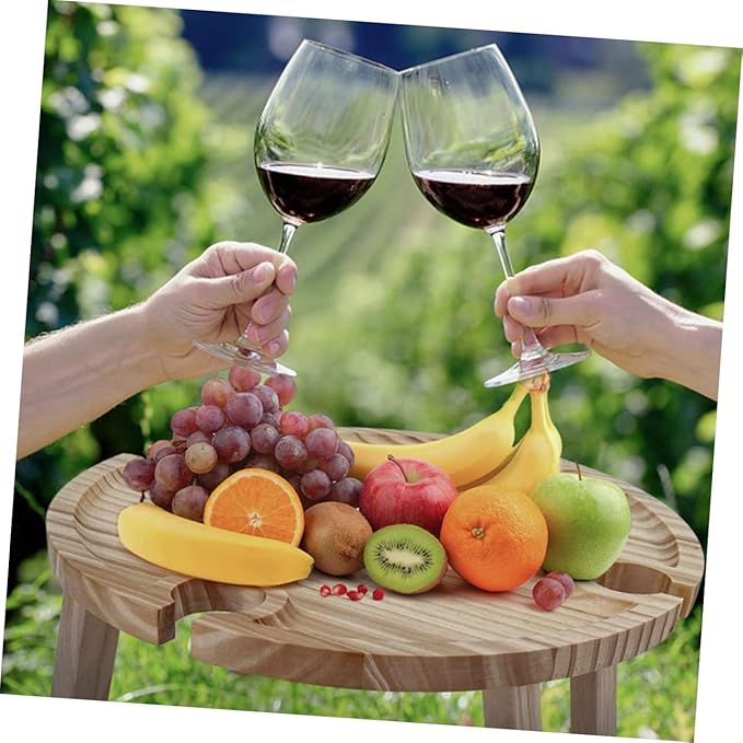 SUPVOX Portable Camping Table Compact Folding Outdoor Picnic Desk Wine Table for Beach