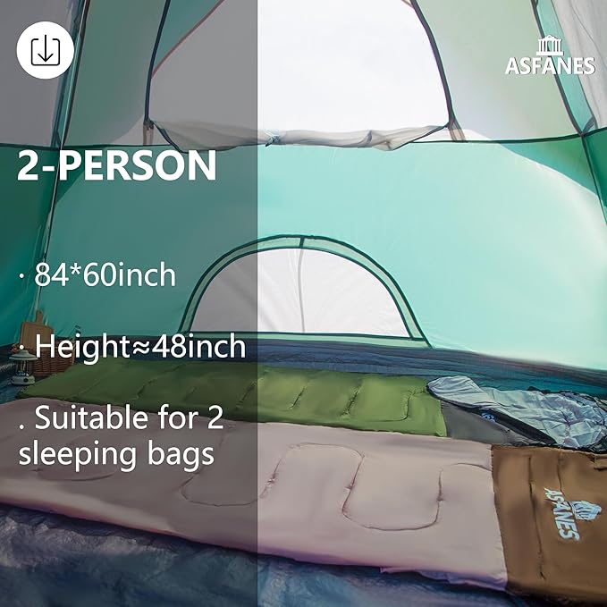 2-12 Person Tents for Camping Waterproof Backpack Double Layer Tents Perfect Picnics Fishing and Backyard Camping