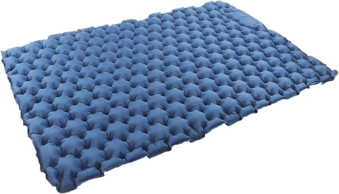 Camping Air MattressOutdoor Air Mattress Portable Moistures Proof Double Inflatable Camping Mat210T Fabrics Car Camp Sleeping Pad for Hiking Backpacking Car Travel (Navy Blue)
