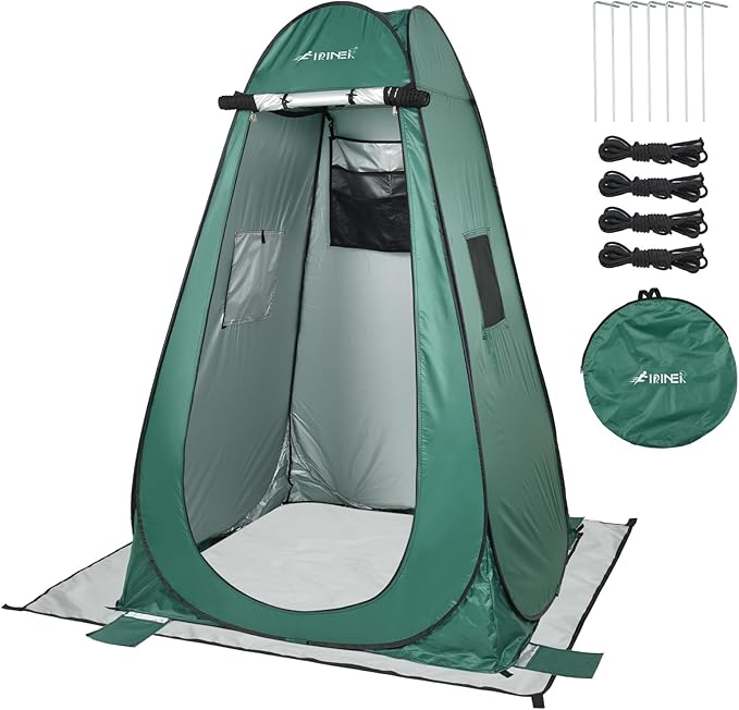 Pop Up Camping Shower Tent Portable Dressing Changing Tent Outdoor with Carry Bag for Beach &amp Hiking 75” x 48”x 48”