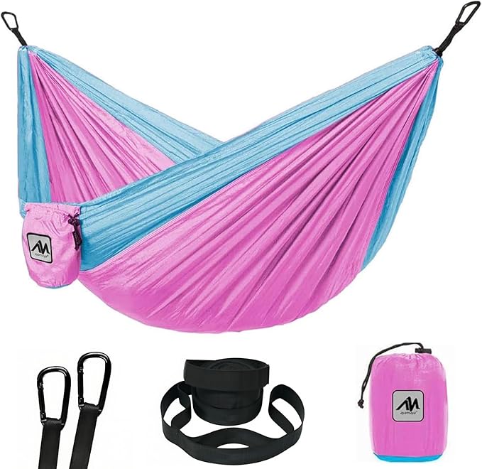 ayamaya Kids Camping Hammock Small Outdoor Hammock Gifts for Children Girls Boys Ultralight Kids Camping Gear with Tree Strap &amp CarabinersSling Swing Hammock for Indoor/Outdoor Use