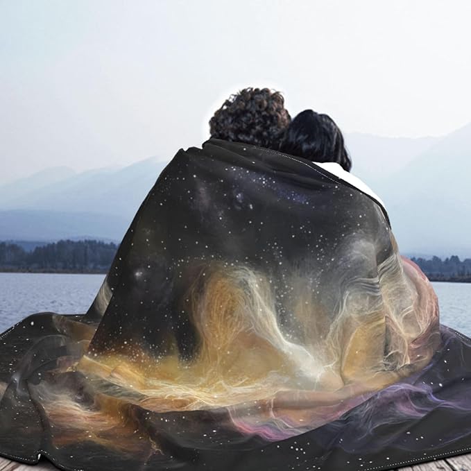Interstellar dust Soft Fleece Blanket 60 * 50 inch Soft Sofa Blanket Suitable for Sofa Camping Travel Night Cover Blanket