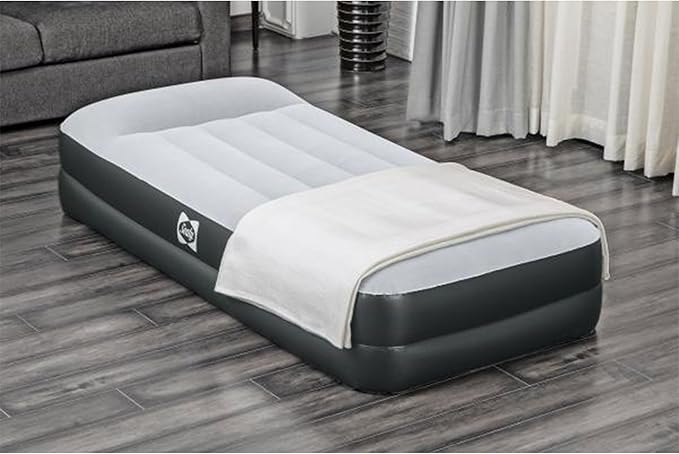 Sealy Tritech 16” Inflatable Air Mattress Bed with Built-in Pump Storage Bag and Repair Patch for Indoor and Outdoor Use Twin