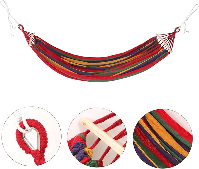 Mipcase 150kg Outdoor Hammock Portable Double Hammock with Durable Canvas Lightweight Design for Camping Hiking and Backyard Use