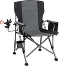 Fishing Chair with Upgraded 360° Adjustable Rod Holder Folding Ice Fishing Chairs for Adults Portable Camping Chair with Side Pocket Cup Holder for Outdoor Sports Garden Beach Lawn Picnic