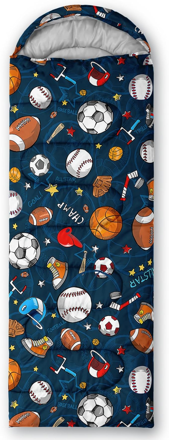 Axolotl Colorful Cats 3 Season Sleeping Bag for Kids Girls Teens - Warm and Cool Weather Pet Animal Theme Waterproof Lightweight for Traveling Outdoors Camping Equipment