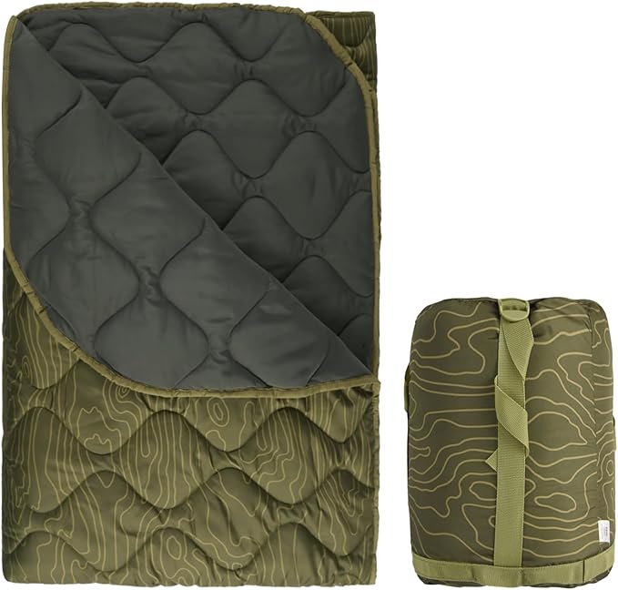LOOGU Camo Blanket Waterproof Insulation Poncho Liner for Outdoor Camping Hiking Hunting Survival Backpacking Picnicking