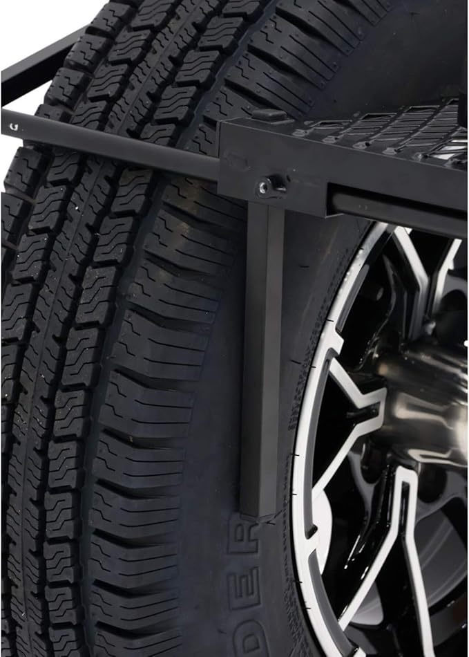 Tire Table Medium Steel Camping Table for Camp Travel Tailgating and Outdoor Work | Easily Holds 50 Pounds | Powder Coated Finish | No Tool or Hitch Required for Installation | 29 x 23 x 1.5