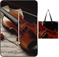 Zipper Violin Sheet Music Style Picnic Mat Suitable for Travel Camping Park Or Home Use