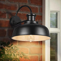Solar Barn Light Outdoor Farmhouse Dusk to Dawn Sensor Wall Sconce 12 Inch Rustic Solar Powered Exterior Light Fixture for Porch Garage Patio