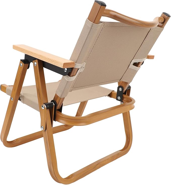 Kids Camping Chair Stylish Foldable Camp Chair for Children Under 6 Years Old for Travel Camping Garden Lawn | Aluminum AlloyWoodCanvas