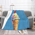 ice Cream Soft Fleece Blanket 60 * 50 inch Soft Sofa Blanket Suitable for Sofa Camping Travel Night Cover Blanket