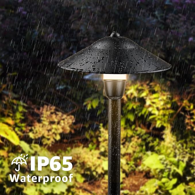 SUNVIE LED Pathway Lights Low Voltage 12-24V 3W Landscape Lighting 3000K Low Voltage Landscape Lights IP65 Waterproof Aluminum Path and Area Light for Outdoor Yard Garden Walkway 2 Pack