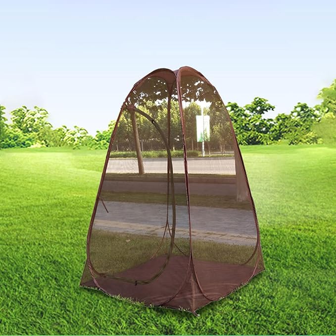 Tents for Camping Quick Open Steel Wire Meshes Tent Portable Folding Tent Single Person Outdoor Camping Meditations Tents