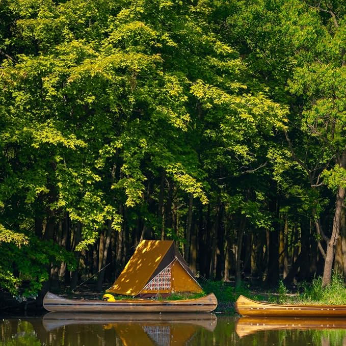 Wild Luxury Vintage TC Cotton Camping Tent 2 Person Flying House Style Canvas Shelter Waterproof &amp Breathable Glamping Tent