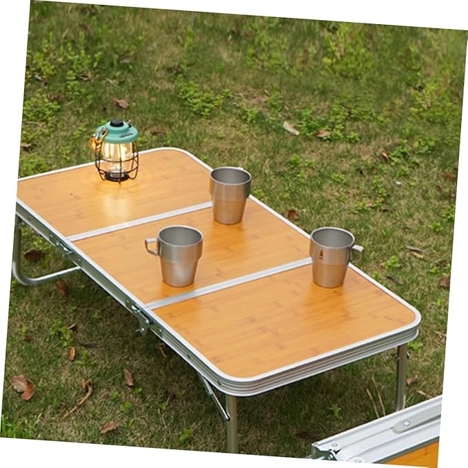 HANABASS 1set Outdoor Portable Folding Camping Table Lightweight Picnic Table for Hiking Bbqs and Tailgating Compact Design Carry Bag for