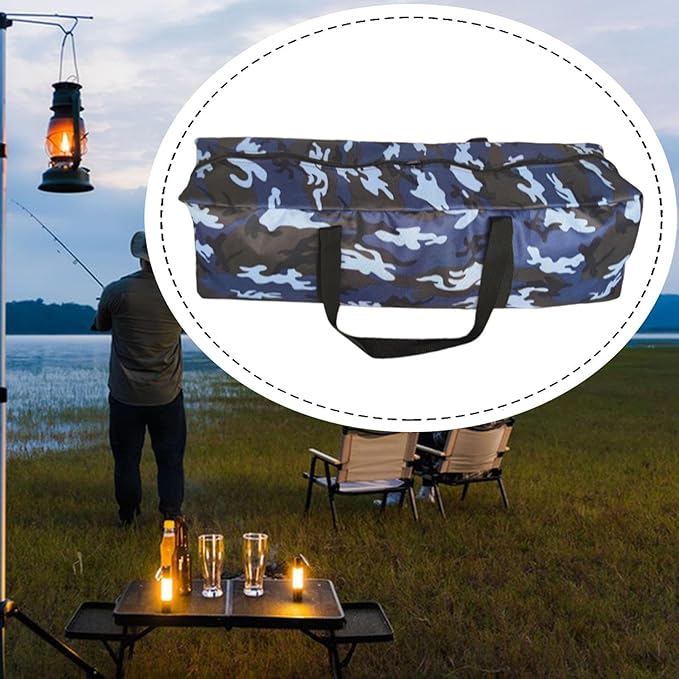 Camping Gear Organizer Bag Multipurpose Zippered Pouch for Tent Poles &amp Cushion Storage Water-Resistant Sundries Handbag