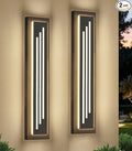 tewei 23.6'' Outdoor Wall Lights Modern Black LED Outdoor Wall Sconce Large Long Exterior Lighting Fixtures 3000K Waterproof Front Porch Lights Outside Lights for House Garage Indoor 2 Pack