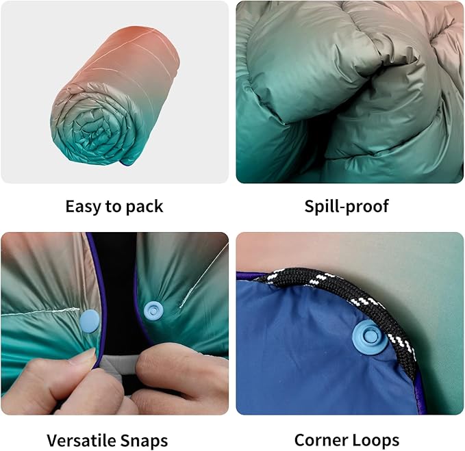 Camping Blanket Puffy Blanket Lightweight Windproof Water Resistant for OutdoorsHiking BackpackingBeachCarPicnicStadium