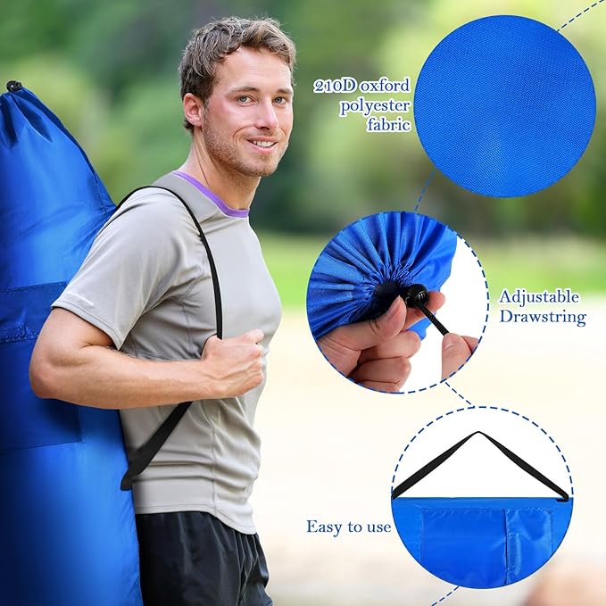 6 Pcs 43 x 9 Inch Camp Chair Replacement Bag Foldable Camping Bag Large Portable Carrying with Handle Strap and 2 Pockets for Outdoor No Chair Included
