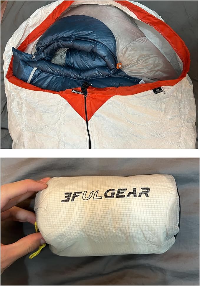 3F UL Gear Travel Sleeping Bag 3 Season Waterproof &amp Stain resistan Sleeping Bag for Adults Kids Lightweight Compact Camping Essentials Accessories Hiking Sleep Must Haves