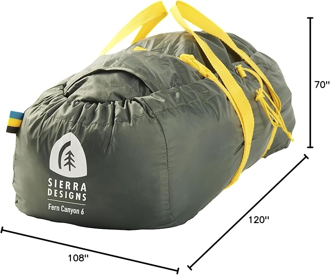 Sierra Designs Fern Canyon Tent for Camping - Easy Setup – Includes a Waterproof Removable Rain Fly Ready for Any Conditions - Included Burrito Bag for Quick and Easy Storage…