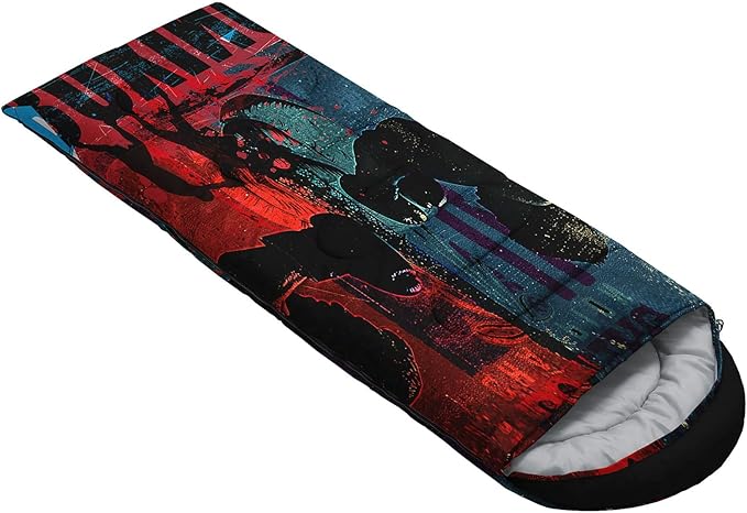 Kids Sleeping Bag for Boys GirlsCartoon Dinosaur Print-Lightweight Warm Portable Outdoor Indoor-Waterproof Cold Weather Resistant Sleeping Bag for Camping Hiking