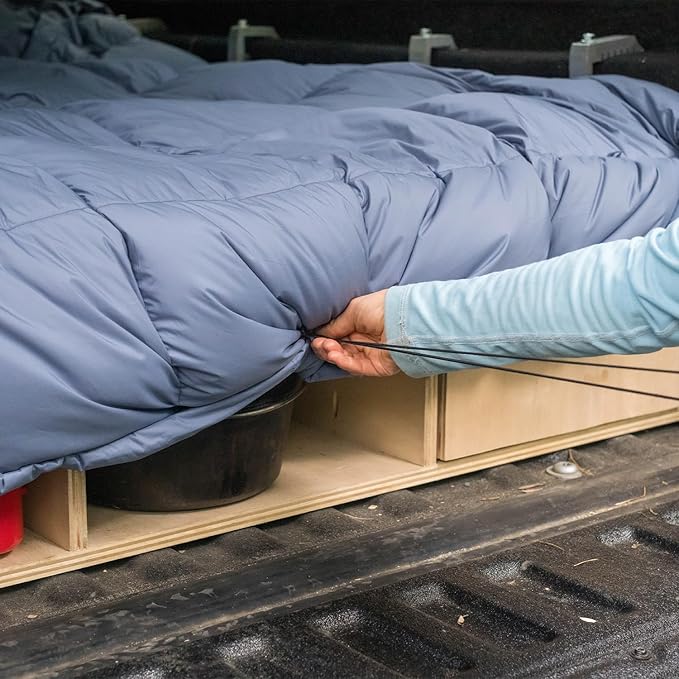 HEST Packable Down Comforter for Camping Single Size - Warm Outdoor Puffy Blanket Down Blanket with 50-L Tote Hydrophobic Duck Down - Perfect for Hiking Camping Backpacking &amp Outdoor Adventur