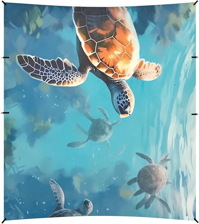 Sea TurtleCamping Sun Shelters 9.2 x 10.5 FT Beach Canopy Tent Sun Shade with Carrying Bag for Camping Trips Fishing Backyard Fun or Picnics 21340796