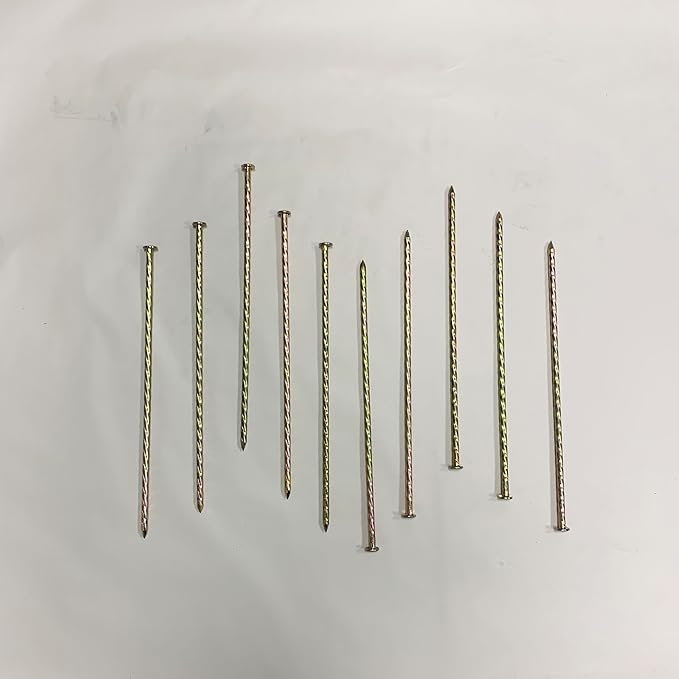 14-inch Metal Steel Nails Super Long Galvanized Artificial Grass Nails Heavy Duty Rust Proof Outdoor Lawn Users Outside Garden Tent Anchor Reinforcement Landscape Thread Safe and Strong (40PCS)