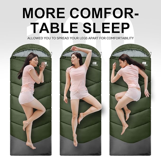 Sleeping Bags for Adults Cold Weather &amp WarmBackpacking Camping Sleeping Bag for Tall Girls BoysLightweightCompactWaterproof Camping Gear for TravelingHikingHotelOutdoor &amp Indoor