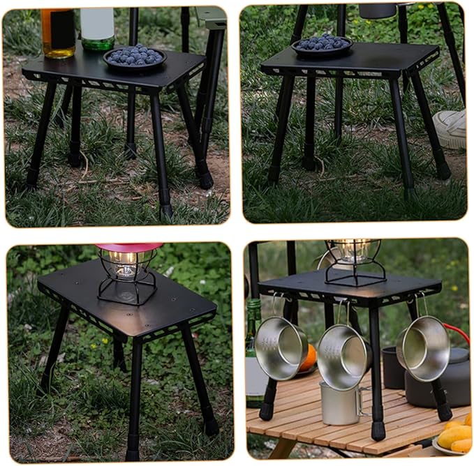 HANABASS Outdoor Portable Folding Camping Table Lightweight Multi-Functional Camp Table for Picnics Bbqs and Camping Trips Sturdy Construction for Small Spaces and Travel