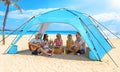 Beach Tent Sun Shelter for 6-8 Person Beach Sun Shelter with UPF50+ UV Protection Lightweight and Easy Setup Beach Canopy Portable Shade Tent for Beach Camping Fishing