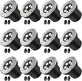 JESLED Low Voltage Landscape Lights 6W LED Well Lights IP67 Waterproof 6000K Bright White In-Ground Lights with Wire Connectors for Pathway Deck Patio Yard Garden (12 Pack)