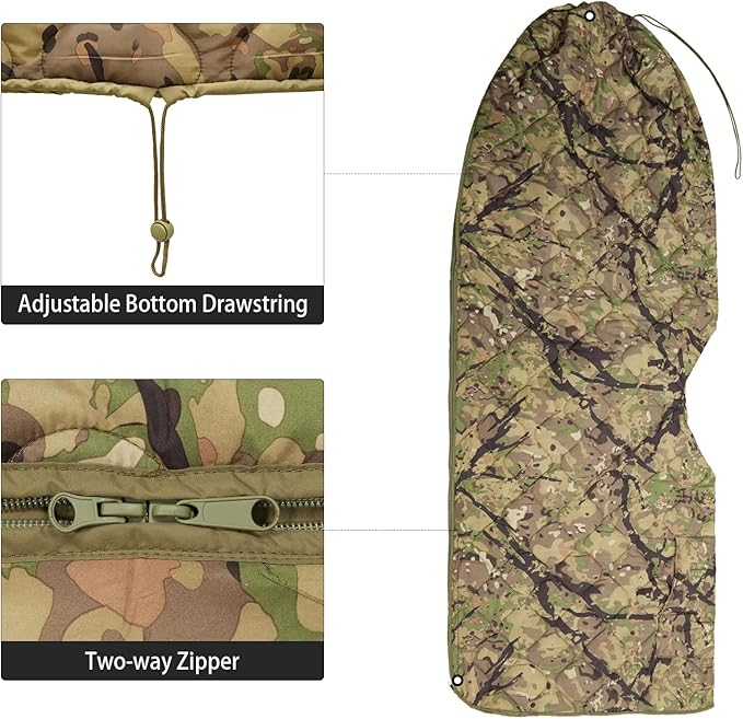 LOOGU Camo Blanket Waterproof Insulation Poncho Liner for Outdoor Camping Hiking Hunting Survival Backpacking Picnicking