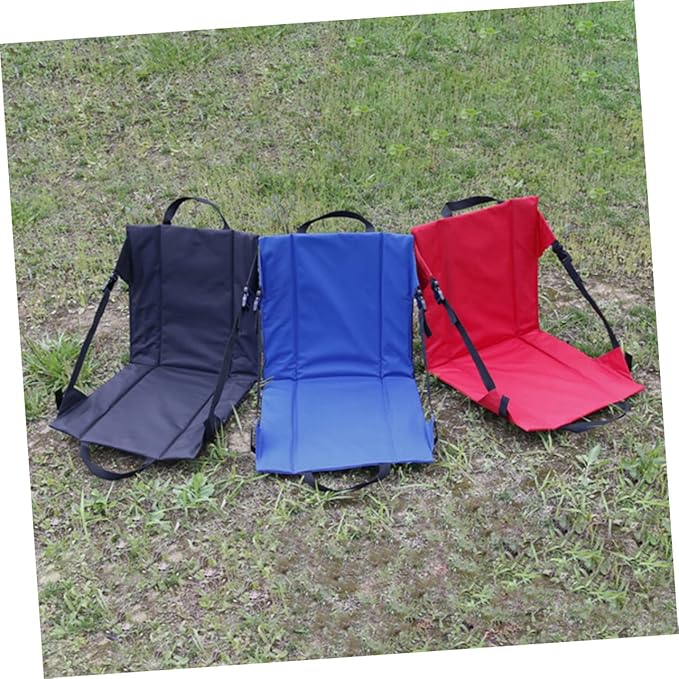 SUPVOX Step Lights Outdoor Folding Seat Cushion Backrest for Camping Fishing Sports Garden Compact Storage
