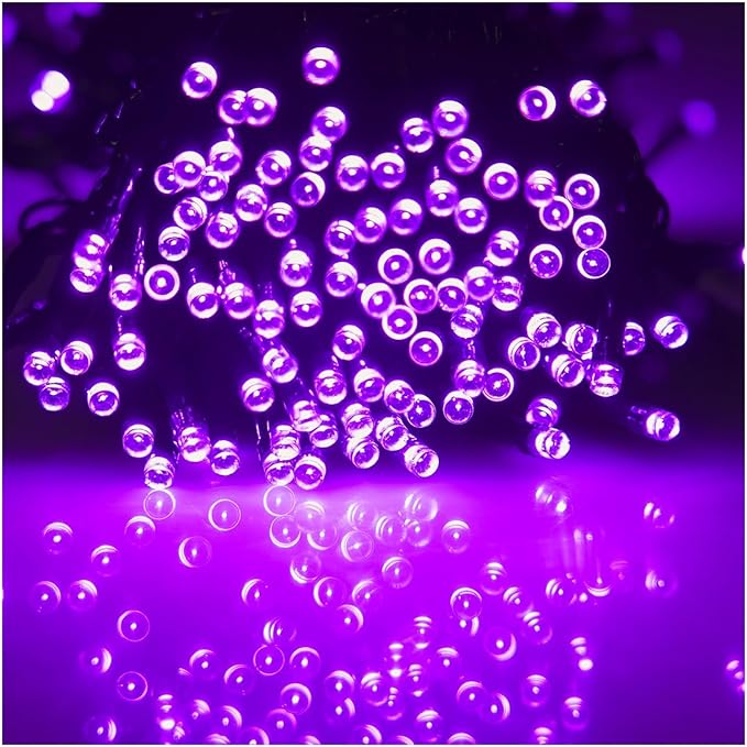 WATERGLIDE 1000 LED Halloween String Lights 328 FT Green Wire LED Decorative Fairy Lights with Remote &amp 8 Modes Waterproof for Indoor Outdoor Xmas Holiday Party Garden Wedding Home Decor Purple
