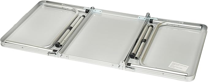 Trademark Innovations Portable Adjustable Lightweight Aluminum Folding Table