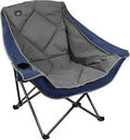 Northroad Oversized Foldable Camping Chair Outdoor Padded Lawn Chair w/Cup HolderCarry Bag for Beach Hiking and PicnicsHeavy-Duty 300-lbs Capacity Purple