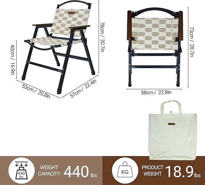 Folding Camping Chair Lightweight Portable Beach Chairs Armchairs Printed Canvas Perfect for Festivals Fishing Picnic Party Hiking (2)