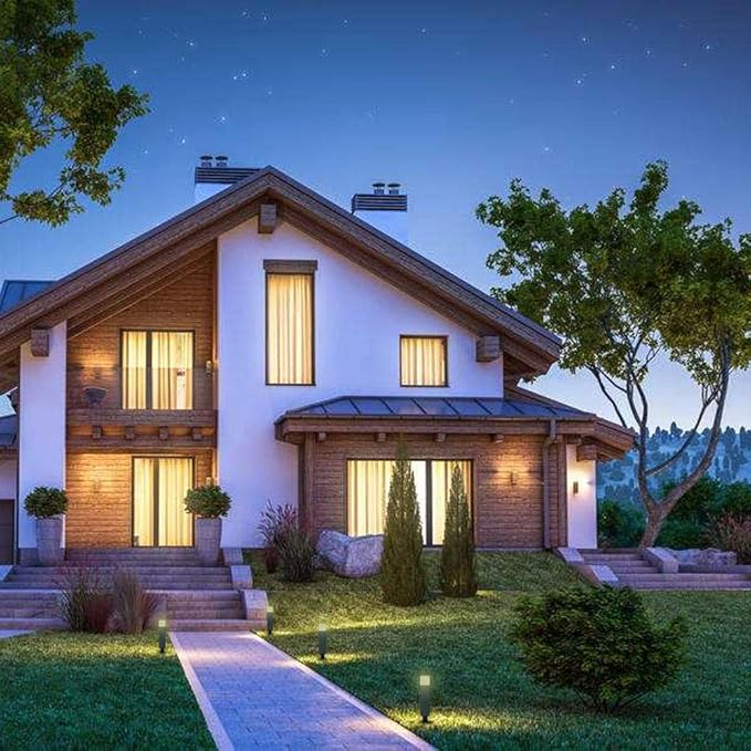 Outdoor Landscape Lighting Low Voltage Garden Landscape Lights Pathway Lights Yard Lights Driveway Lights Aluminum Construction Waterproof 12V 3W 3000K Warm-Yellow Light（4-Pack）