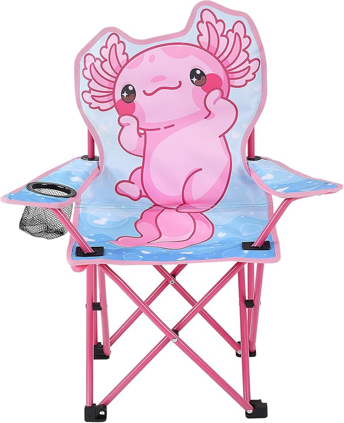 KABOER Kids Outdoor Folding Lawn and Camping Chair with Cup Holder and Carrying Bag Children's Camping Chairs