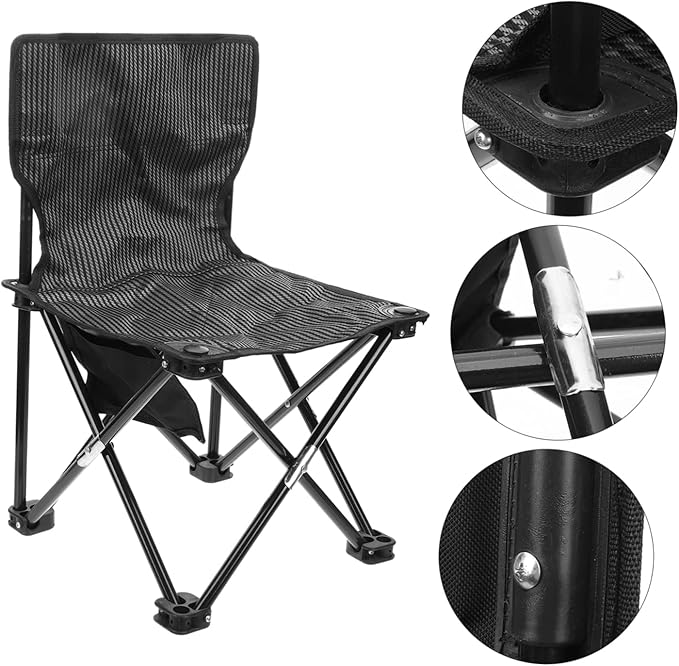 BESPORTBLE Collapsible Chair Portable Folding Stool Oxford Fabric Easy to Carry Backpack for Hiking